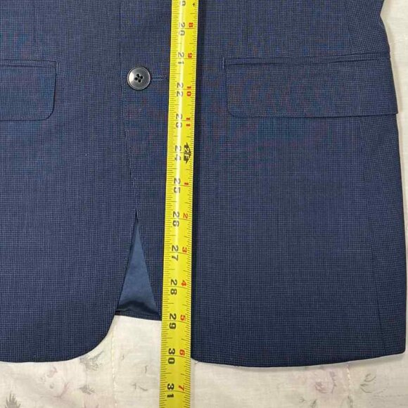 Calvin Klein Navy Blue Wool Two-Piece Suit - 36R & 30x30 - Picture 6 of 12